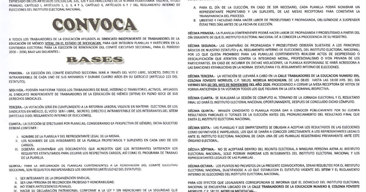 ¡Fuerza, Unidad y Lucha Sindical! El SITEM se Instaura en Michoacán para blindar el Futuro Magisterial